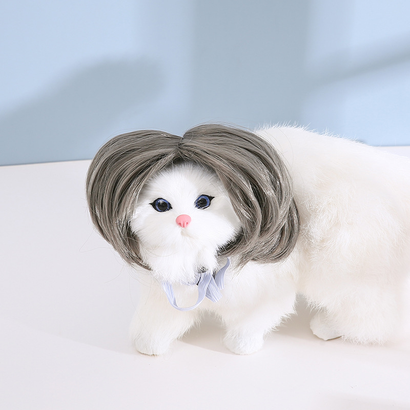 Casual Nylon Fiber Solid Color Pet Wig display picture 1