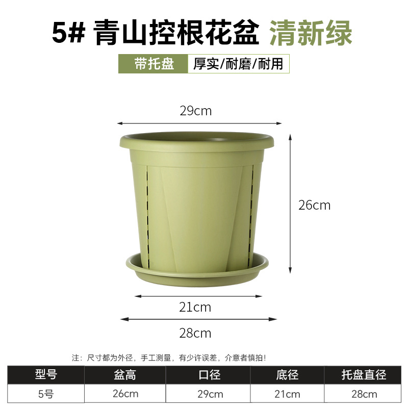 [no. 5] root-control fruit green, diameter 29cm, height 26cm / With three-dimensional tray