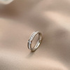 Tide, starry sky for beloved, ring, sophisticated fashionable design zirconium, on index finger