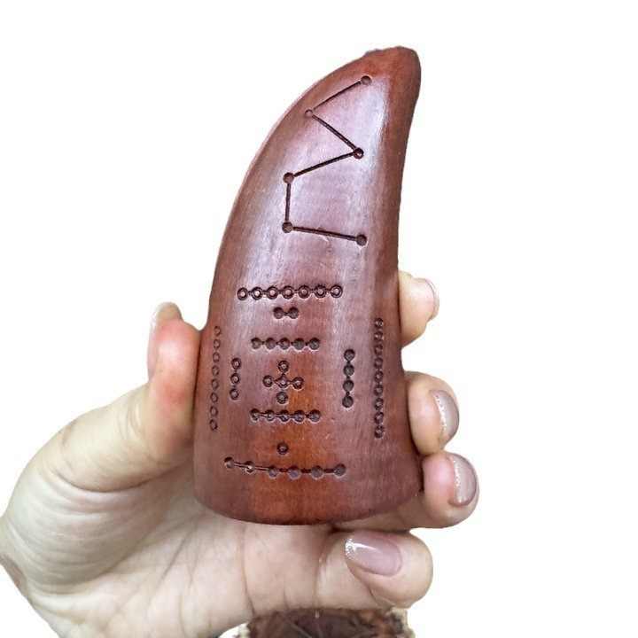 大号枣木圣杯卦阴阳杯茭杯羊角卦河图洛书圣杯卦杯道家文化用品|undefined