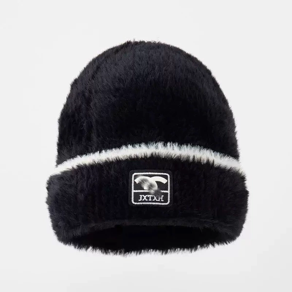 Black, artificial fur