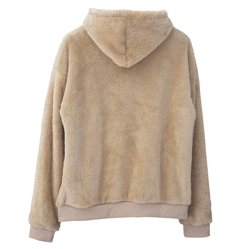 Herren Winter Kapuzenpullover Aus Flanell Mit Lammwolle Gefüttert_voghion.com