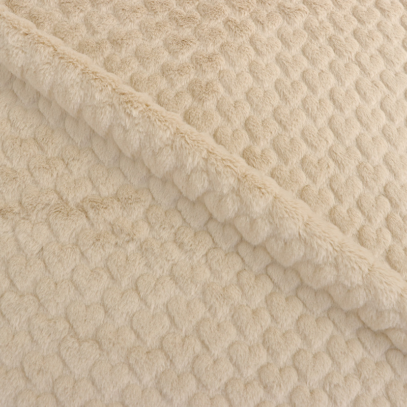 現物はウサギの毛のエンボスの小さい愛の綿布の立体のエンボスの小さいウサギの毛の布地の家庭用紡績の服装の抱き枕の生地に似せます。