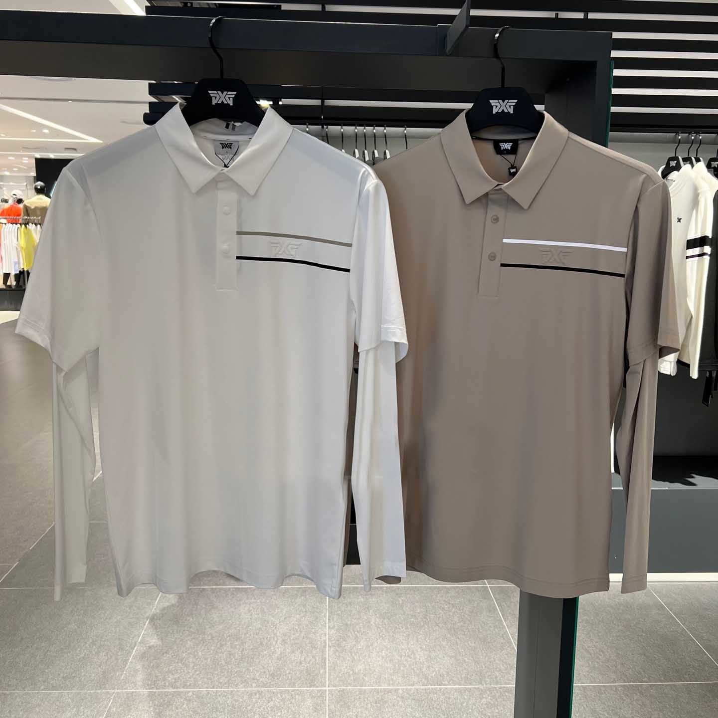 Men's Golf Clothing 25 Spring and Summer New Lapel Fake Two-Piece Ice Silk Sleeve Top Casual