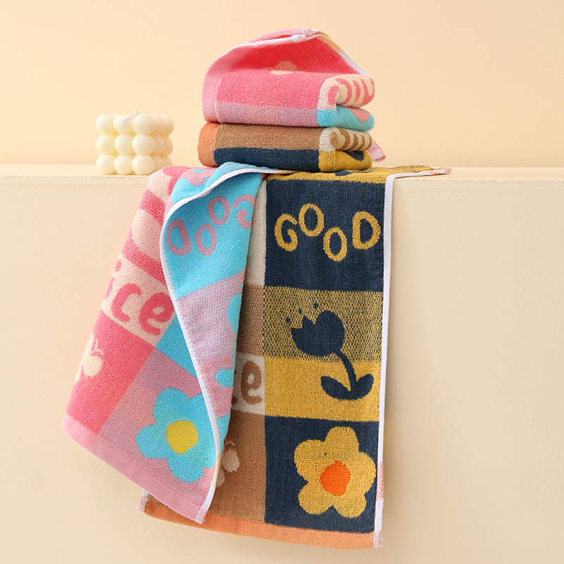 Toalhas de rosto em algodão para bebés e crianças jacquard_voghion.com