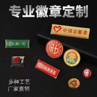 金属徽章勋章胸针胸章班徽学生司徽定制图案异形商务礼品定制勋章