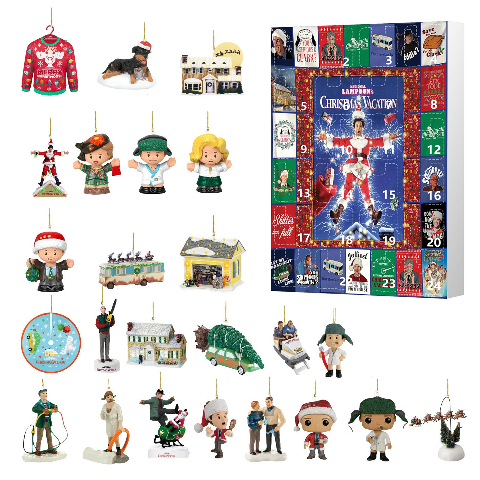 thumbnail image 1 of Calendario de Adviento de Navidad Nueva caja sorpresa Cuenta regresiva de Navidad 24 días Caja sorpresa del calendario de National Lampoon, 1 of 5