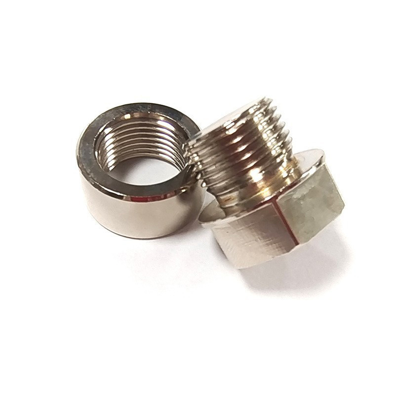 Piezas de Modificación Automotriz Transfronterizas, Tornillo de Unión de Soldadura para Tubo de Escape M18X1.5, Combinación de Tuerca y Tapón de Aceite para Uso en Vehículos