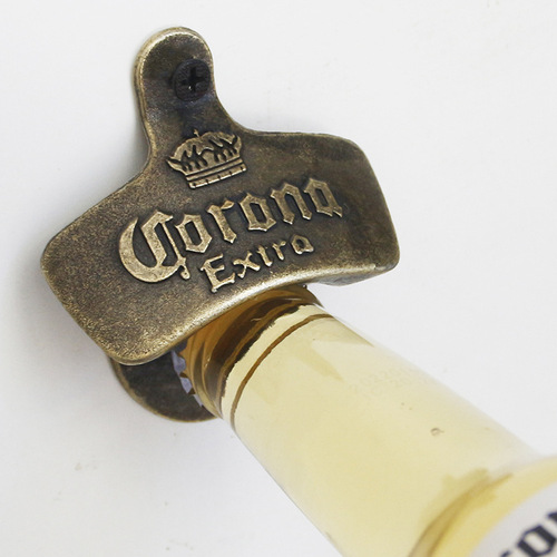 Cross-border sourcing creative wall-mounted fixed beer opener, Corona zinc alloy wine opener