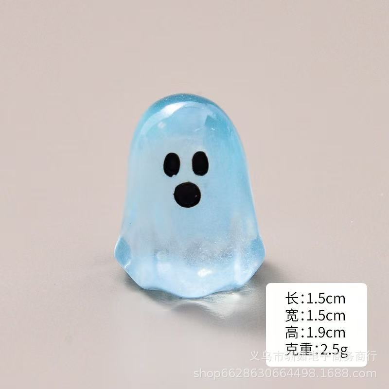跨境批发夜光彩色小幽灵萌粒 万圣节diy盲袋装饰品配件桌面小摆件|undefined