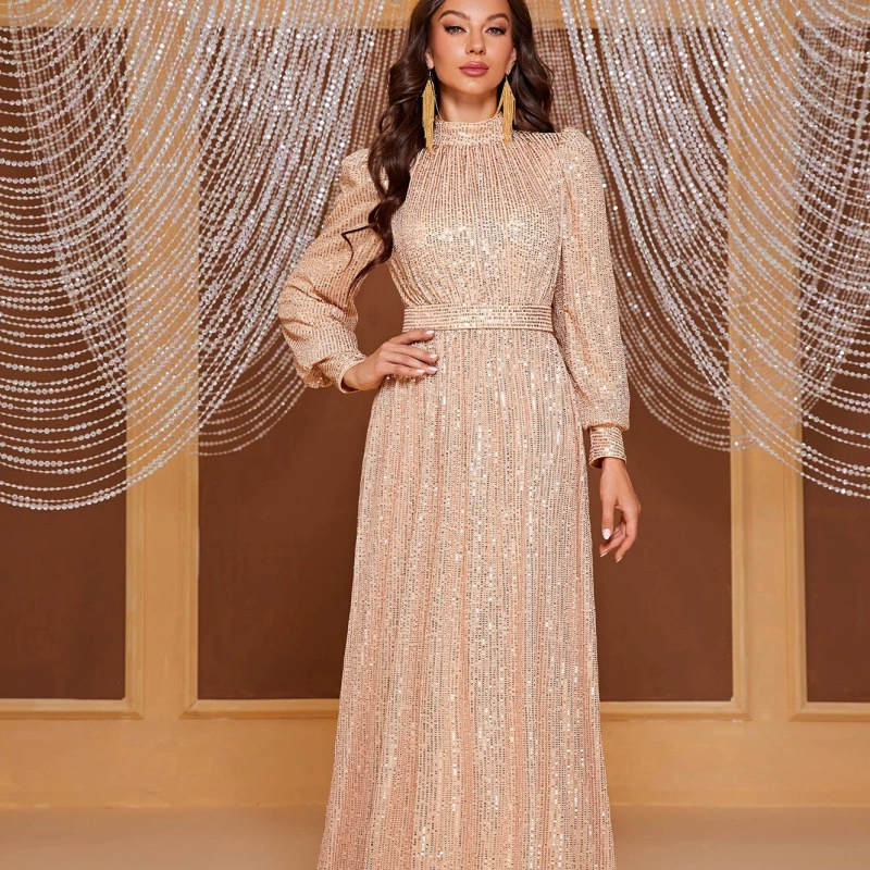 Evening dress sequin party women long dress