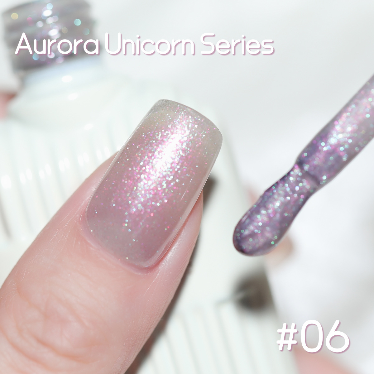 Esmalte de Uñas en Gel Fototerapia Aurora Efecto Brillante para Manicura