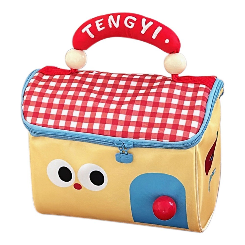 Tengyi original lindo chalet bolsa de maquillaje con regalo de mano bolsa de almacenamiento de gran capacidad bolsa de almuerzo de preservación de calor bolsa de mano