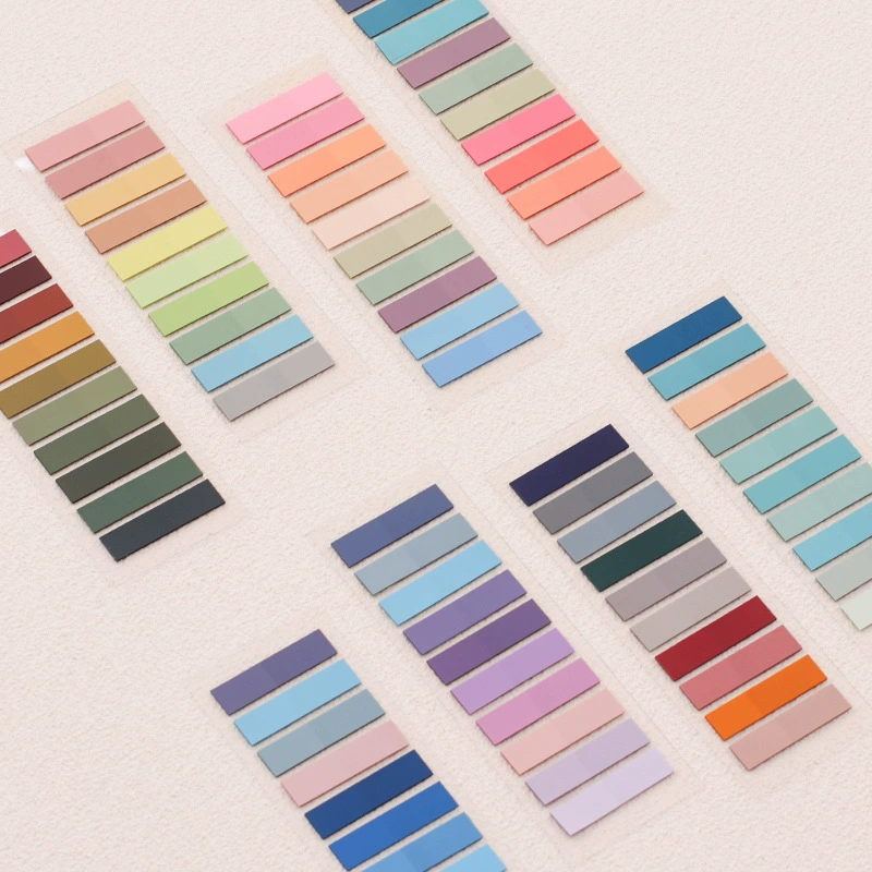 Self-adhesive retro small transparent sticker, note, 80 colors, (Physicals)