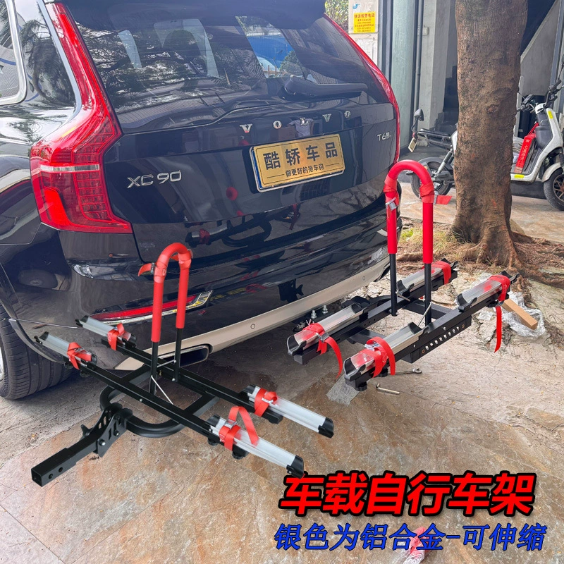 Автомобильный багажник для велосипедов, складной, из нового алюминиевого сплава, для внедорожников и путешествий, с креплением на квадратную раму, для активного отдыха