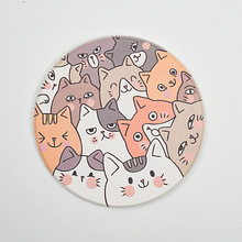卡通可爱硅藻泥跨境小猫杯垫餐厅书房防滑吸水耐脏易打理可手洗