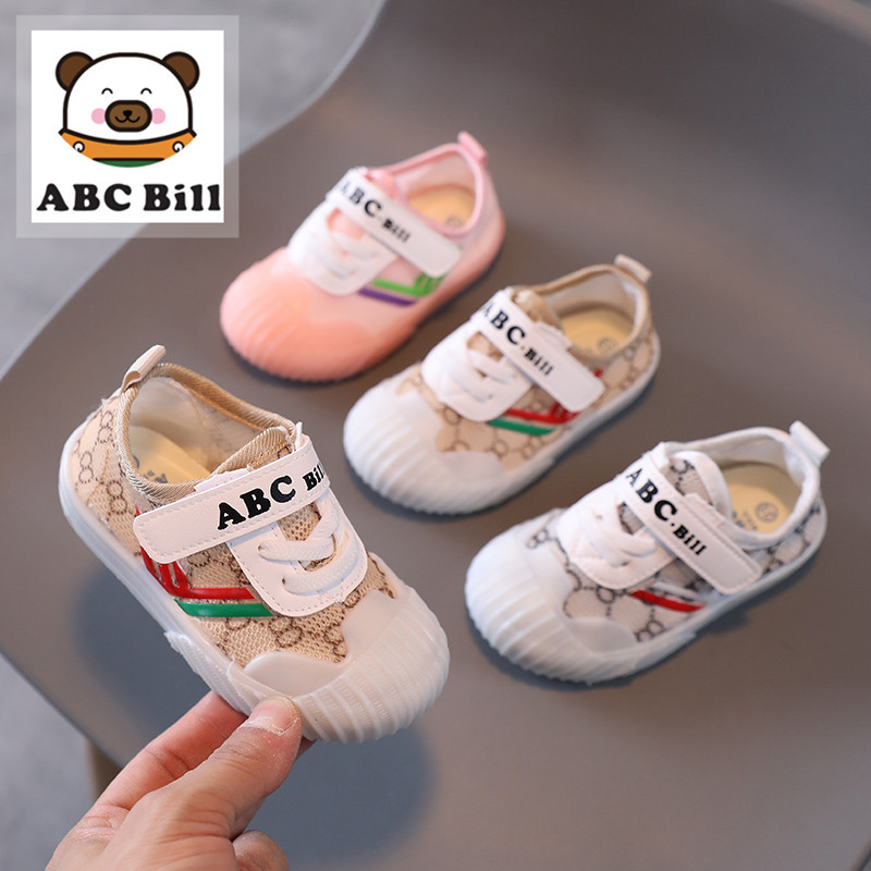 兒童運動網鞋镂空透氣男童女寶寶學步鞋透明果凍底魔術貼休閑鞋子