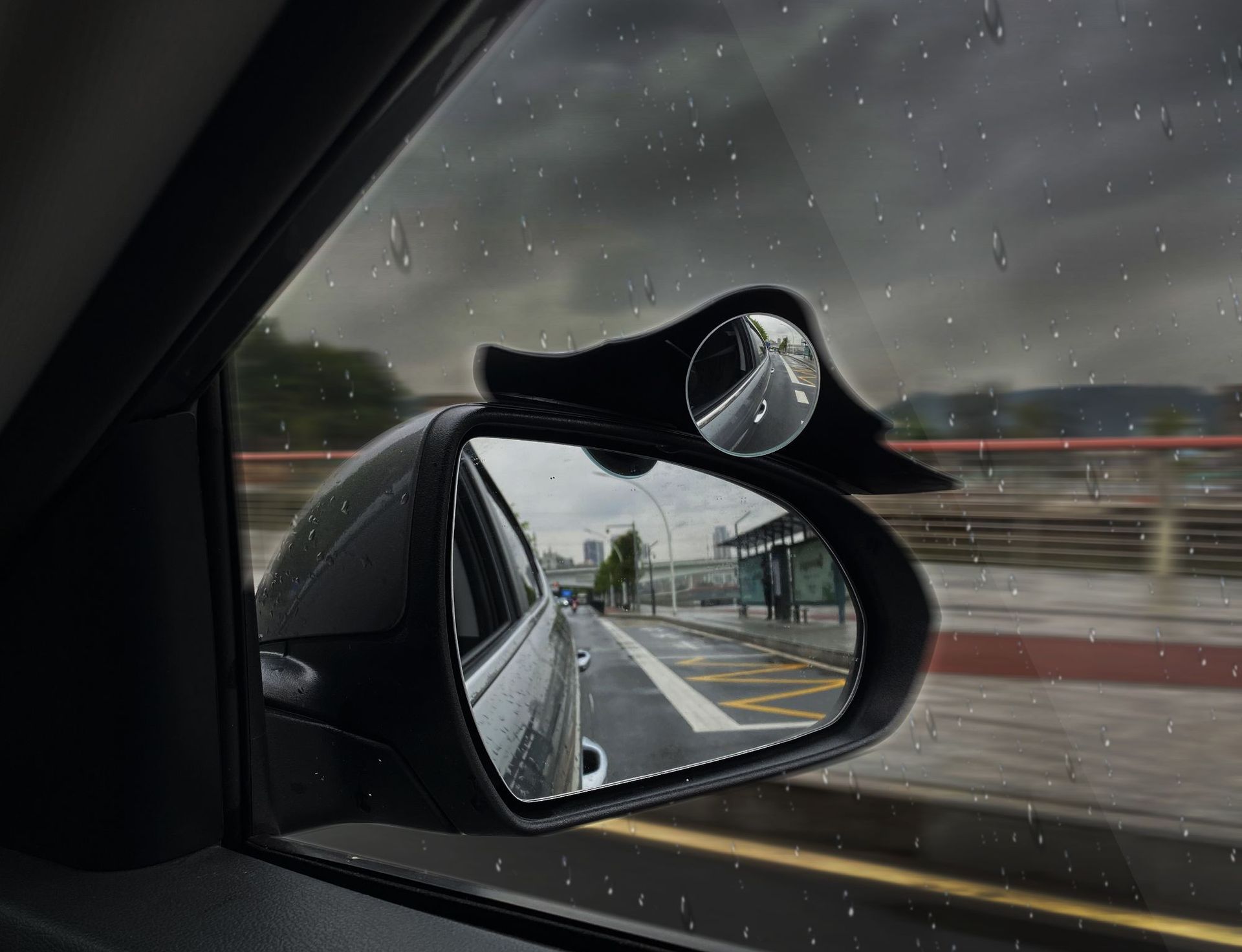 新品汽车后视镜雨眉小圆镜一体反光镜盲点镜倒后镜倒车镜遮雨板