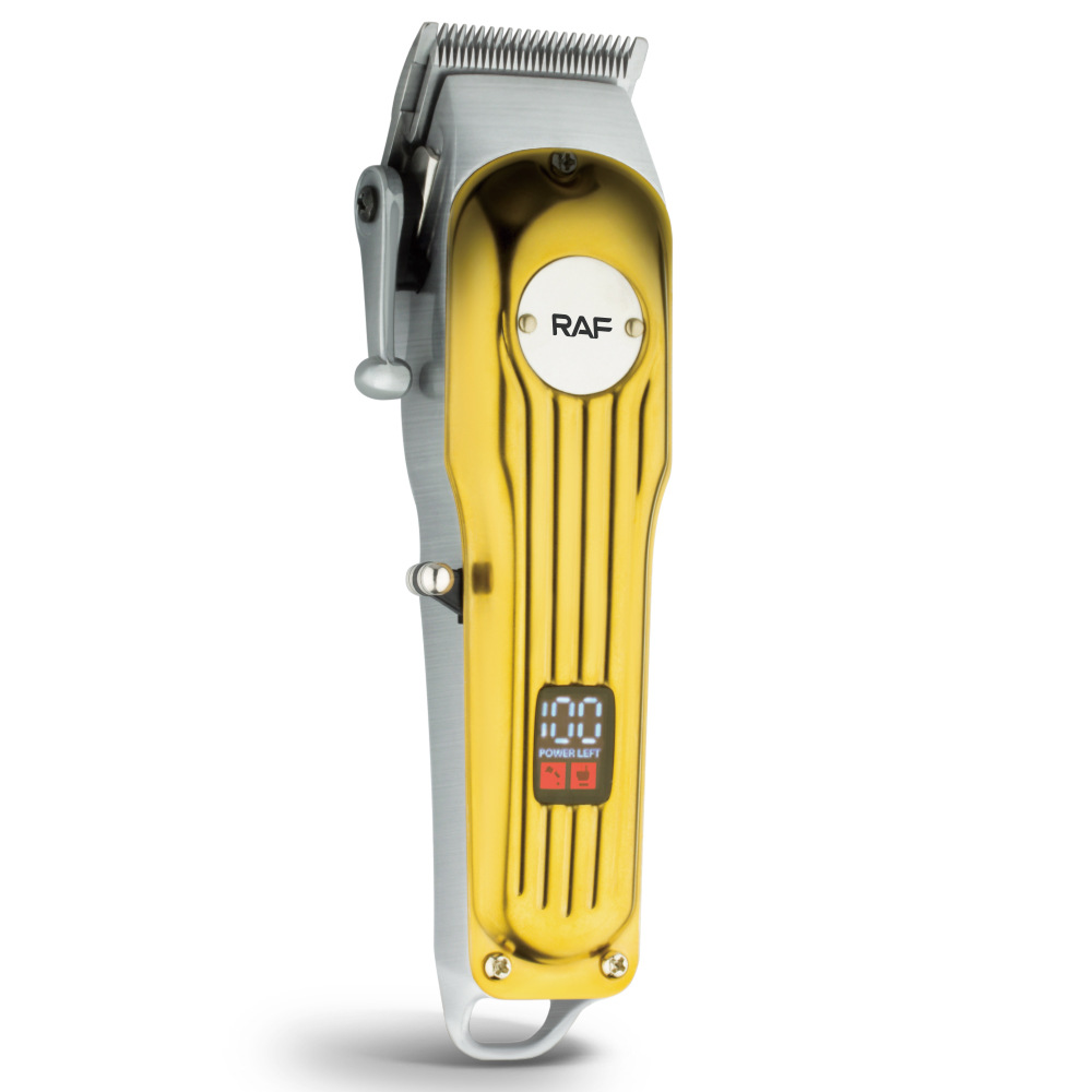 Electric Household Bright Gold Hair Clipper High-power Shaving Head Electric Pusher Multi-head Charging Type RAF_voghion.com