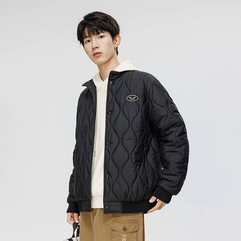 Хлопчатобумажная одежда с бейсбольным воротником для мужчин зимой свободная толстая куртка теплая хлопчатобумажная куртка для пар больших размеров