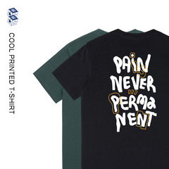 トレンドのアメリカンストリート系ヒップホップTシャツ、メンズラウンドネック、ゆったりとしたレタープリント半袖、レディース万能カジュアルインナーシャツ、インスタ映え