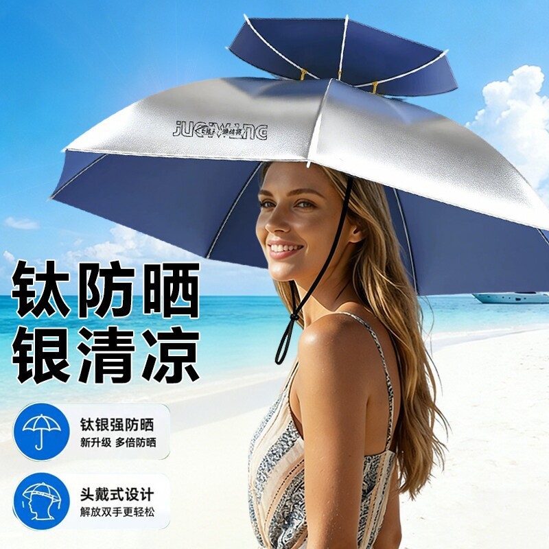 Umbrella Hat, Head-Mounted Umbrella, Sunshade Hat, Overhead Umbrella, Multifunctional Umbrella Hat, Fishing-Specific Umbrella Hat