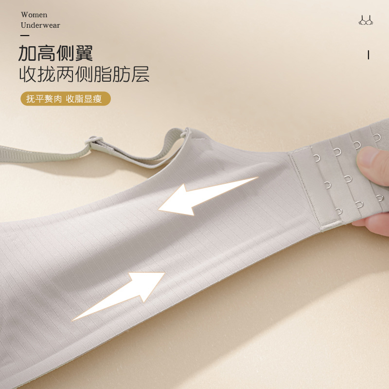 Sujetador push-up sin aros para otoño e invierno, copa fija, almohadilla de látex color piel, espalda hermosa, sujetador femenino que realza el escote, estilo japonés.