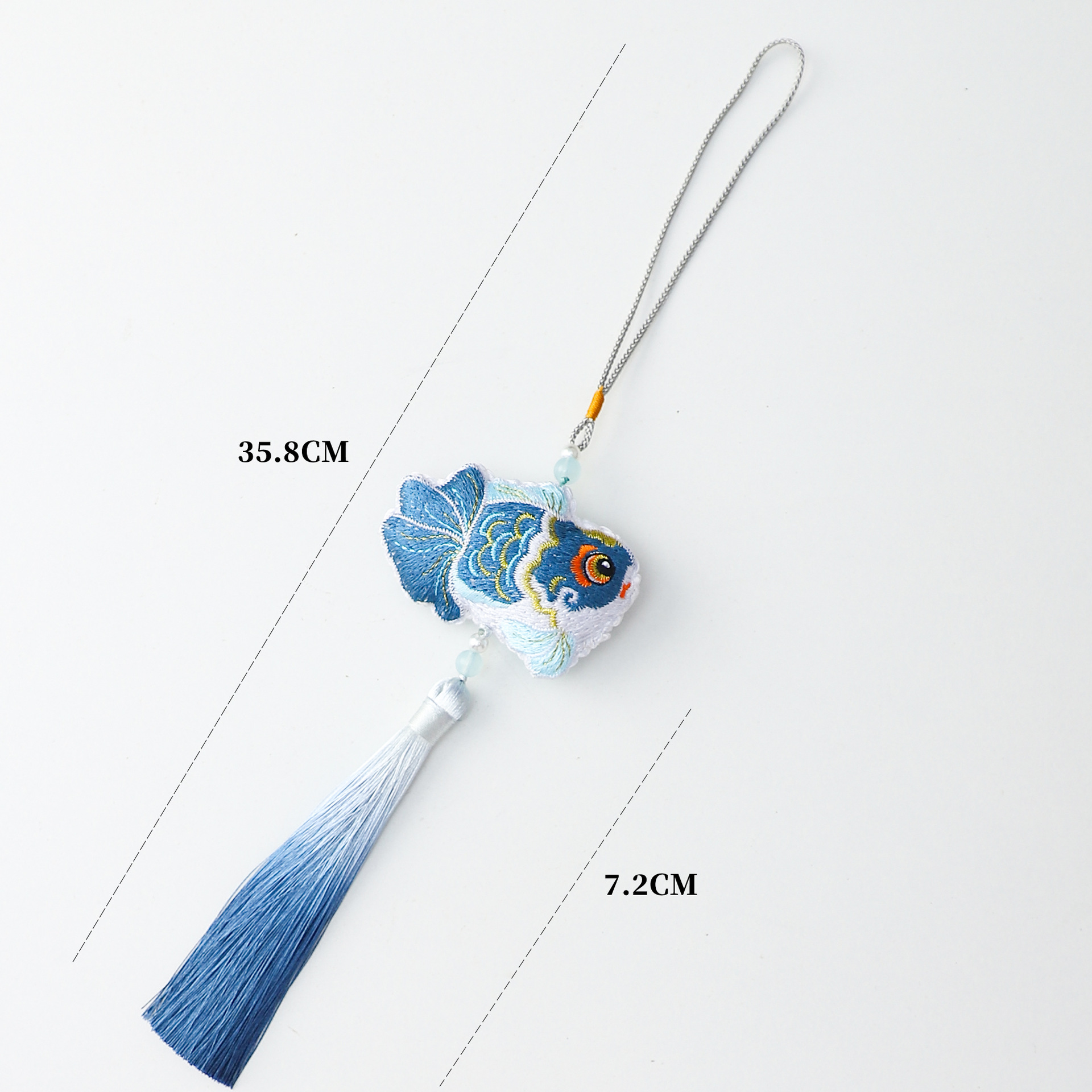 Colgante de Año Nuevo de siete colores de siete colores Koi Boche de Año Nuevo decoración de barril con flores de material DIY colgante de flores