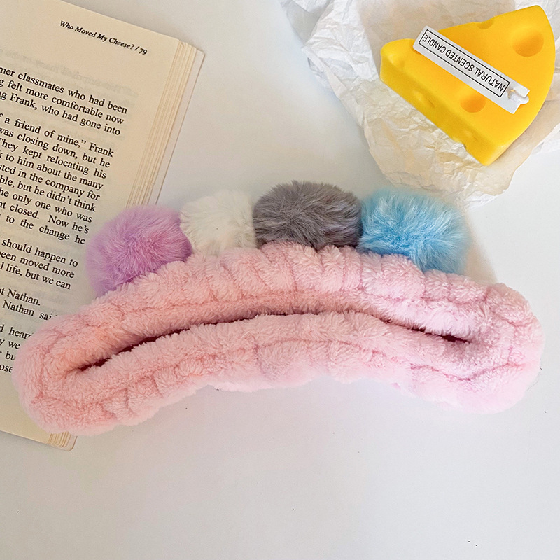 Cocoa amor bola de peluche banda pelo máscara lavado maquillaje dulce dibujos animados espíritu antiguo