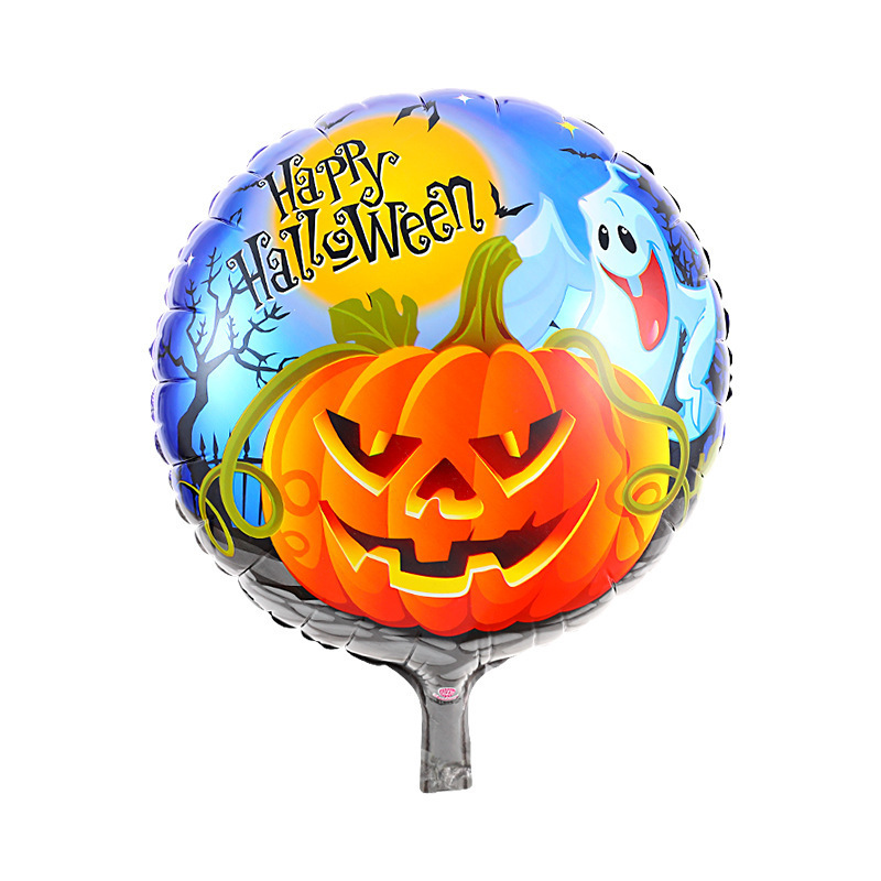 Comercio exterior 18 pulgadas Halloween película de aluminio globo festival fantasma calabaza calavera fantasma tema fiesta arreglo globo al por mayor