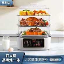 电蒸锅家用多功能三层2025新款蒸笼多层蒸煮一体大容量包邮