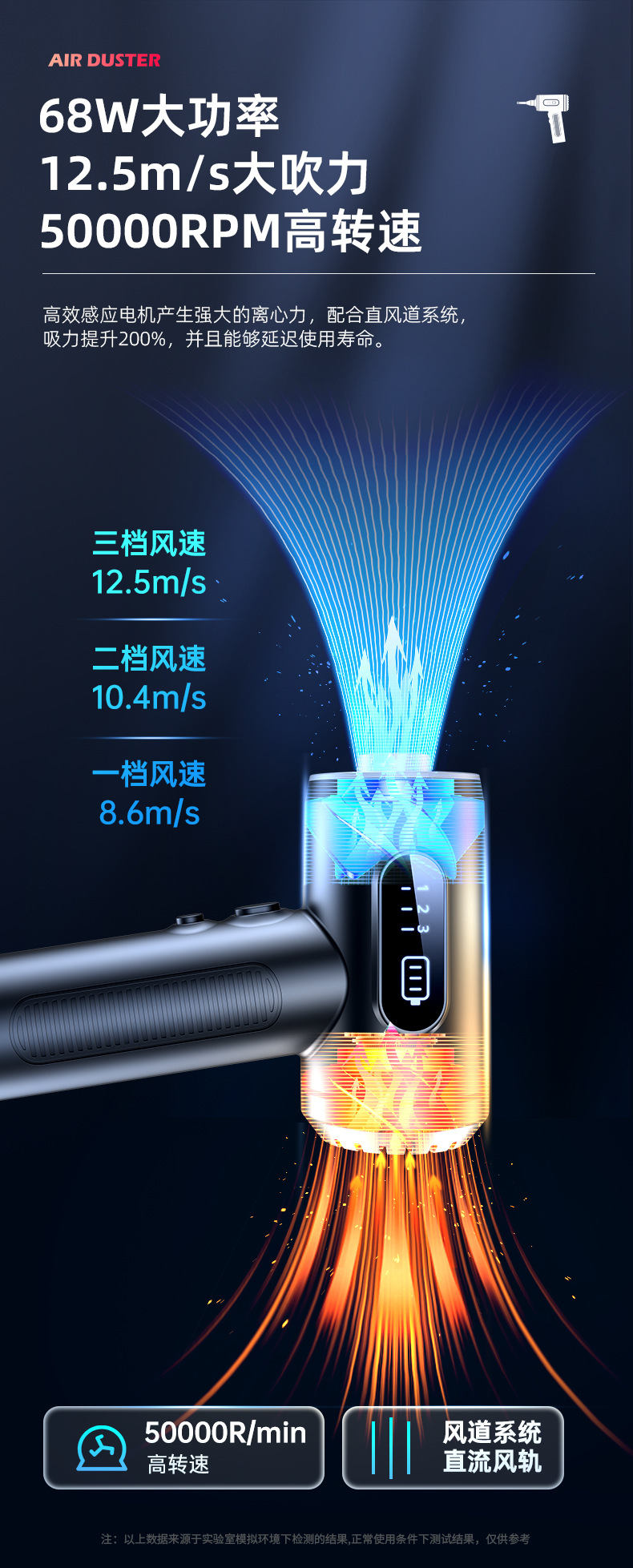 Blow-suction integrated car vacuum cleaner, best-selling cross-border product, portable wireless handheld vacuum cleaner, dual-use for home and car