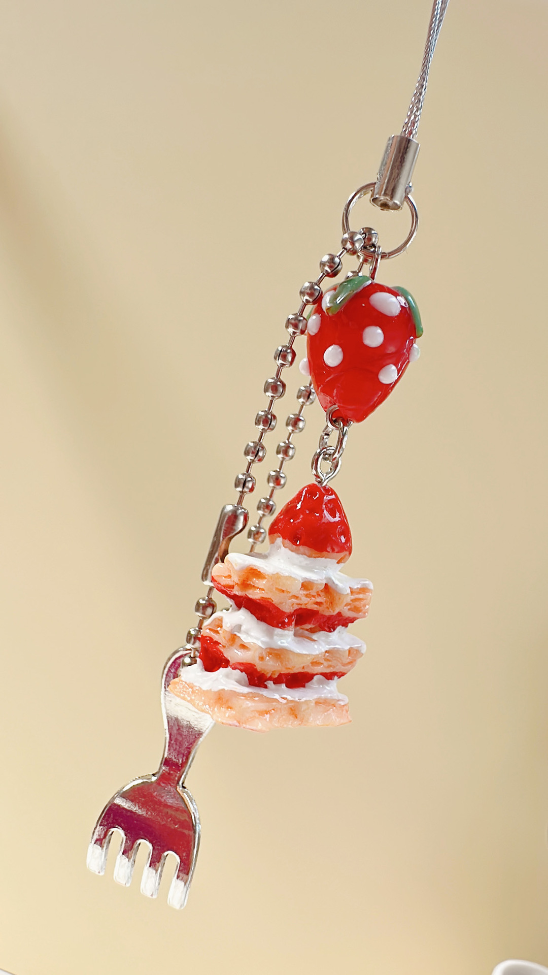 1 Piece Quantity 1 Piece Sweet Fruit Acrylic Beaded Mobile Phone Chain