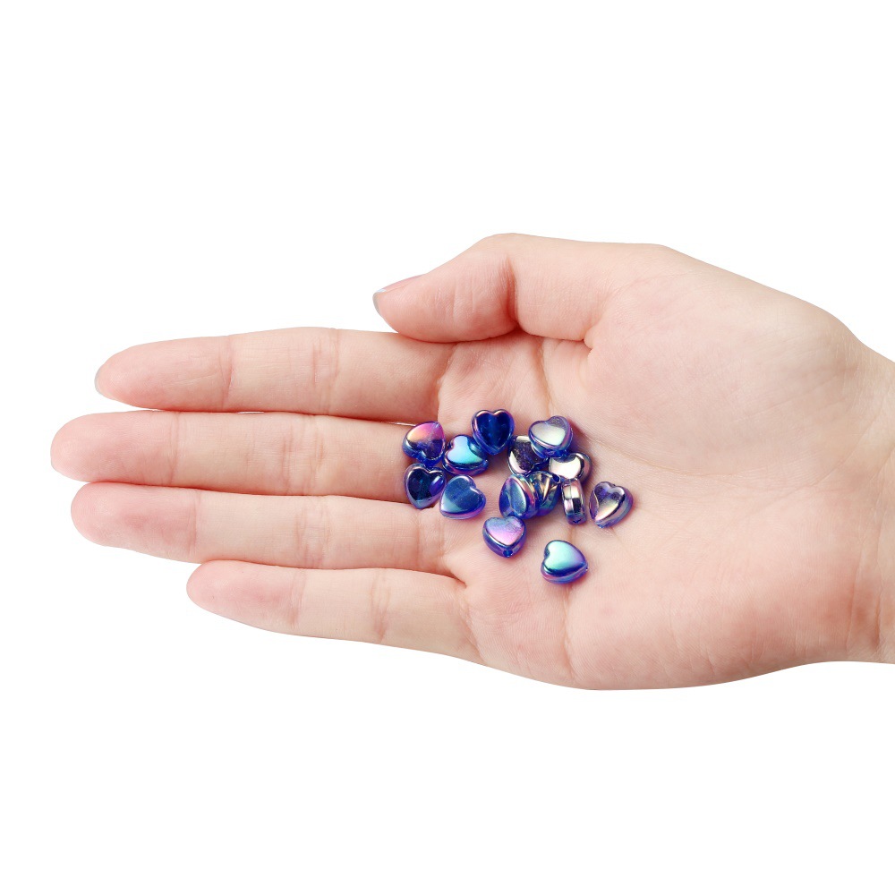 Simple Style Heart Shape Beaded Epoxy Jewelry Accessories