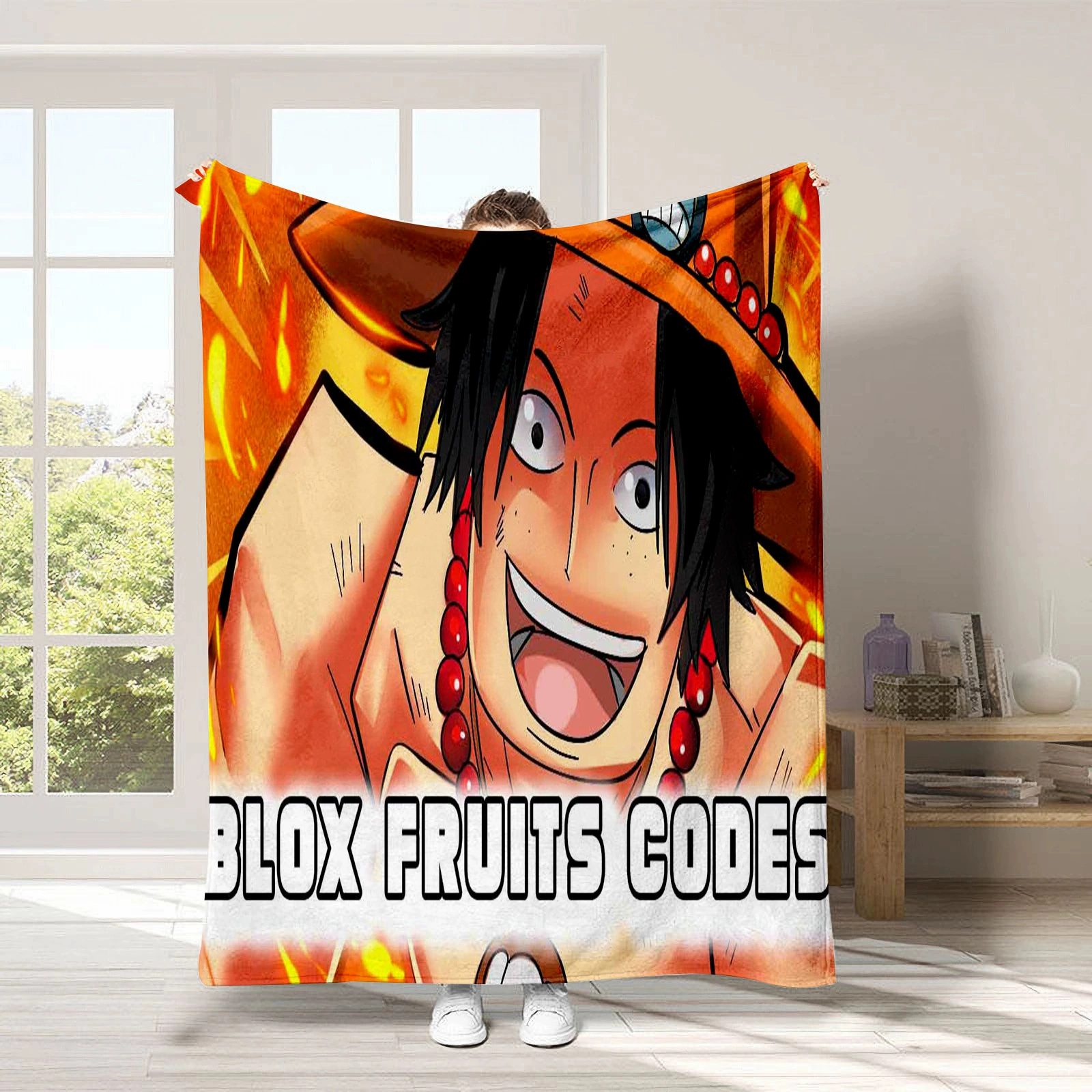 Новый трансграничный продукт ROBLOX BLOX FRUITS Flael Poly Blade Game Southern Sofa, одеяло для работы и обеда