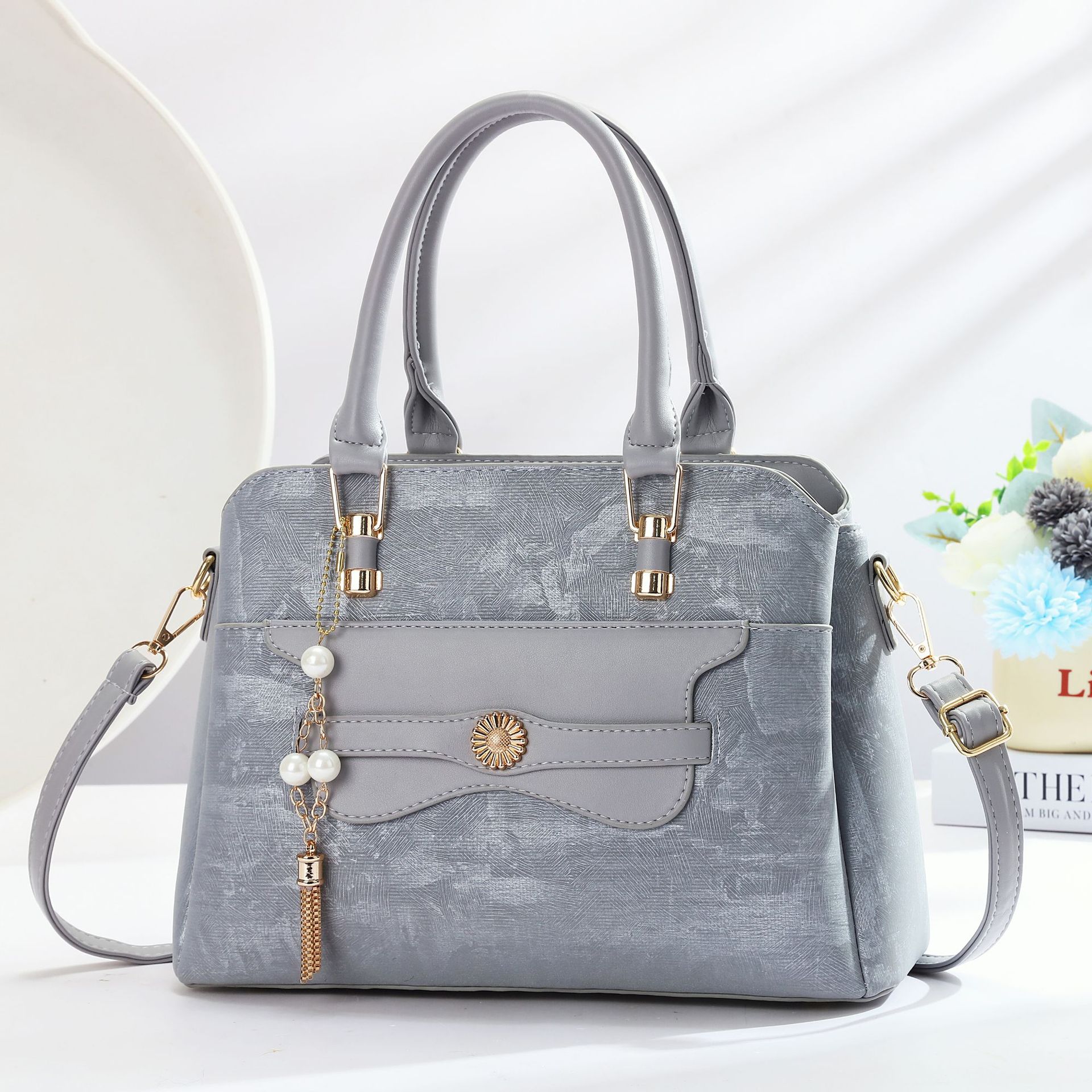 Casual de moda colgante bolso de mano temperamento atmósfera textura mochila de viaje diario mochila Handbag