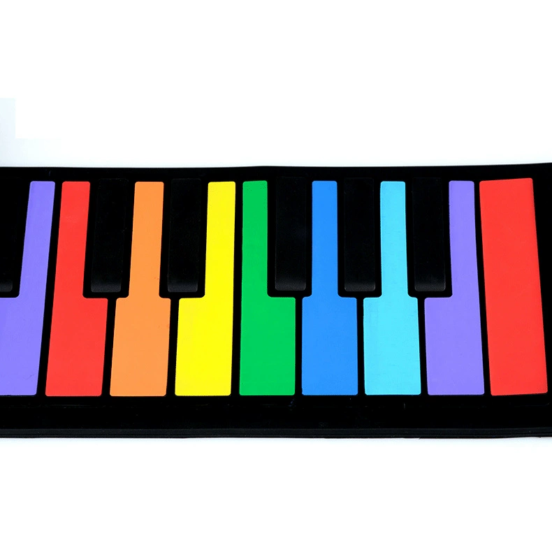Handheld piano, folding rainbow synthesizer, practice, 49 keys, for beginners