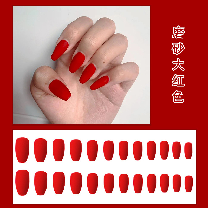 Carne esmerilado Ballet mate de uñas de ataúd desgaste de uñas pieza de uñas trapezoidal falso de uñas producto terminado suministro directo de fábrica