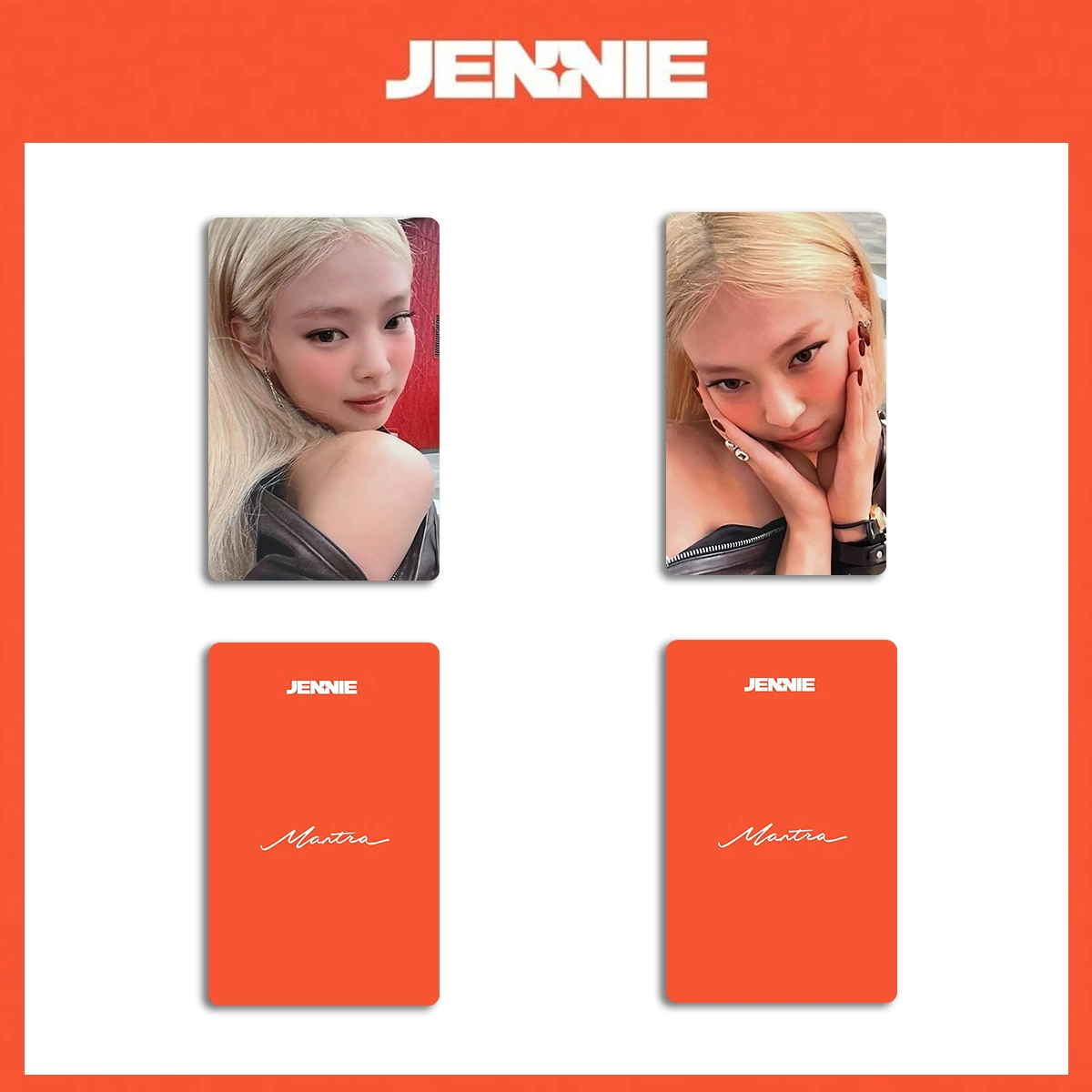 Набор коллекционных фотокарточек (Jennie) 54×85 мм, двусторонняя глянцевая плёнка, 2 шт., OPP-пакет