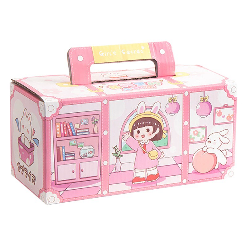 Набор канцелярских принадлежностей для учеников начальной школы, портативная подарочная коробка, детские школьные принадлежности, креативный подарочный набор, канцелярская коробка-сюрприз, подарочная упаковка, канцелярский набор-сюрприз.