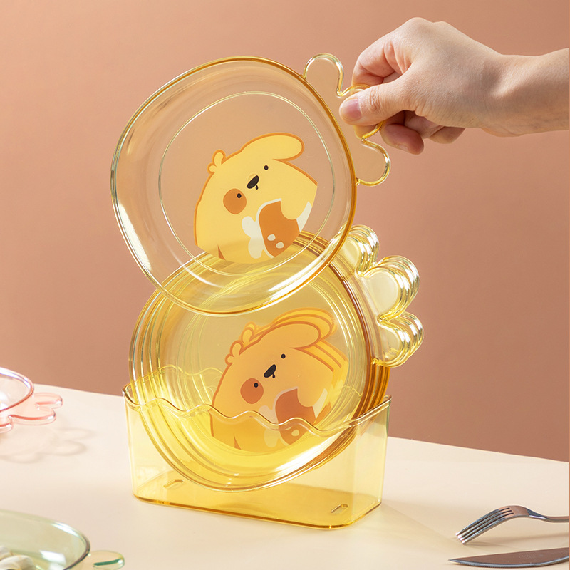 吐骨碟家用日式吐骨頭碟創意餐桌零食盤兒童塑料骨碟盤水果小碟子