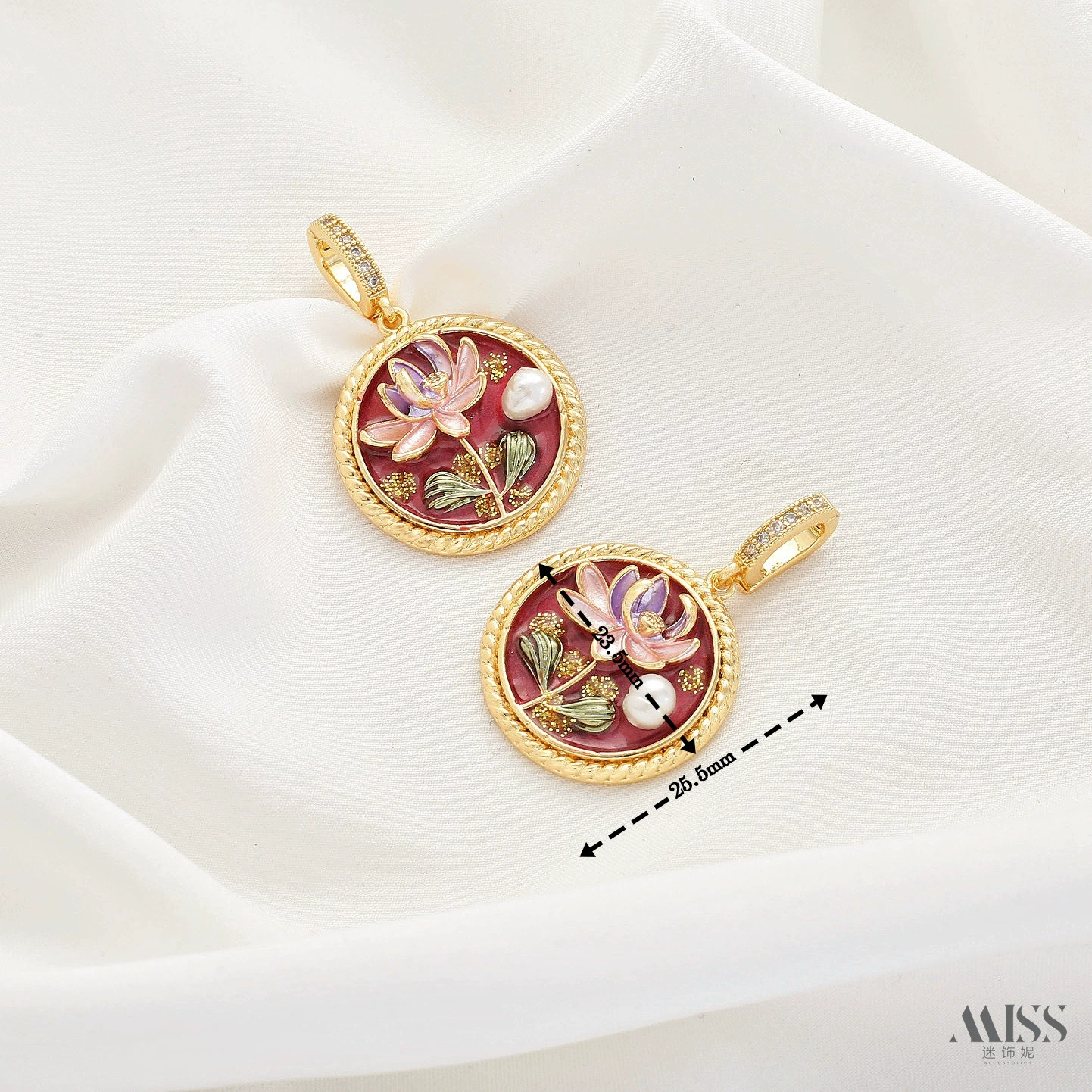 Мод pendant из органического жемчуга, свитер, аксессуар, ручная роспись, цветочная, китайский стиль, стиль высокого качества