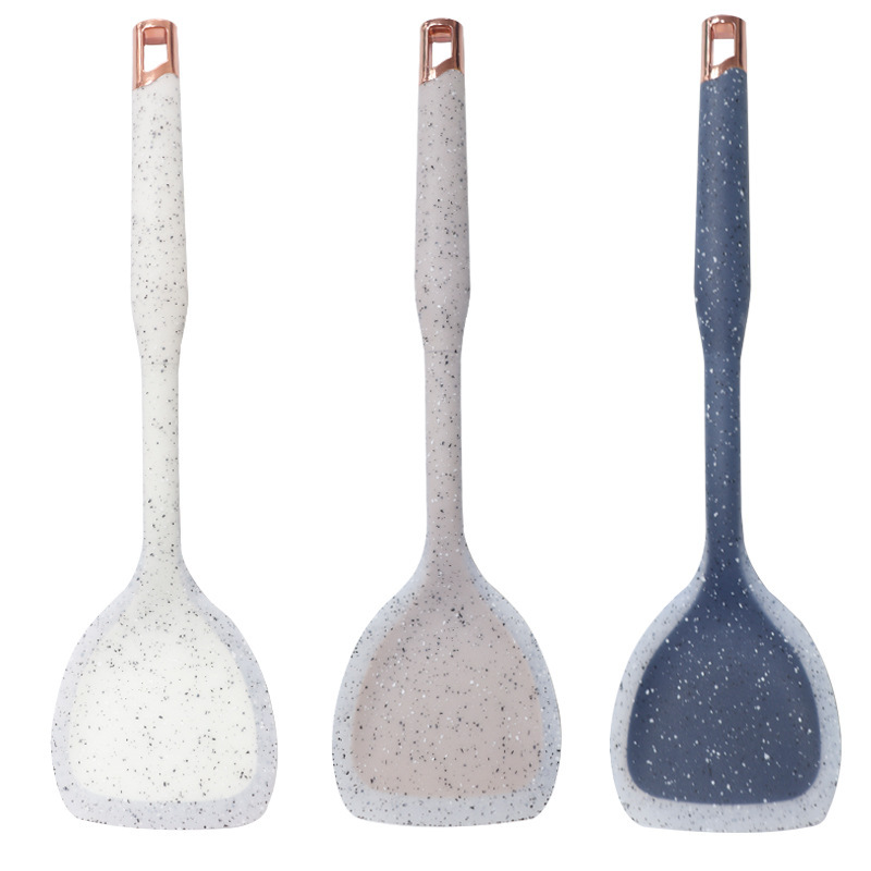 Espátula de silicona transfronteriza, cuchara de sopa, juego de 7 piezas, sartén antiadherente de grado alimenticio, pala de silicona, juego de utensilios de cocina de silicona para el hogar al por mayor