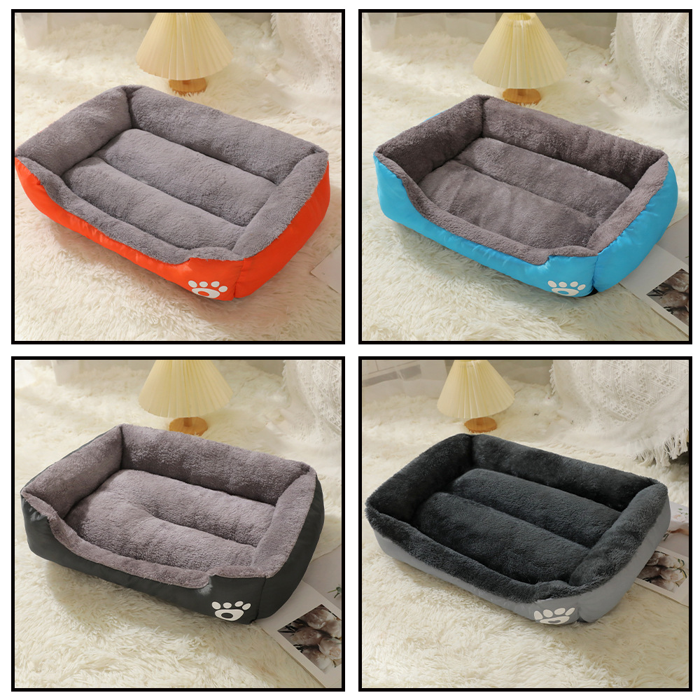Fábrica al por mayor color caramelo perrera para perros, nido para gatos, cálida cama de invierno para mascotas, cojín para sofá para perros grandes, suministros para mascotas