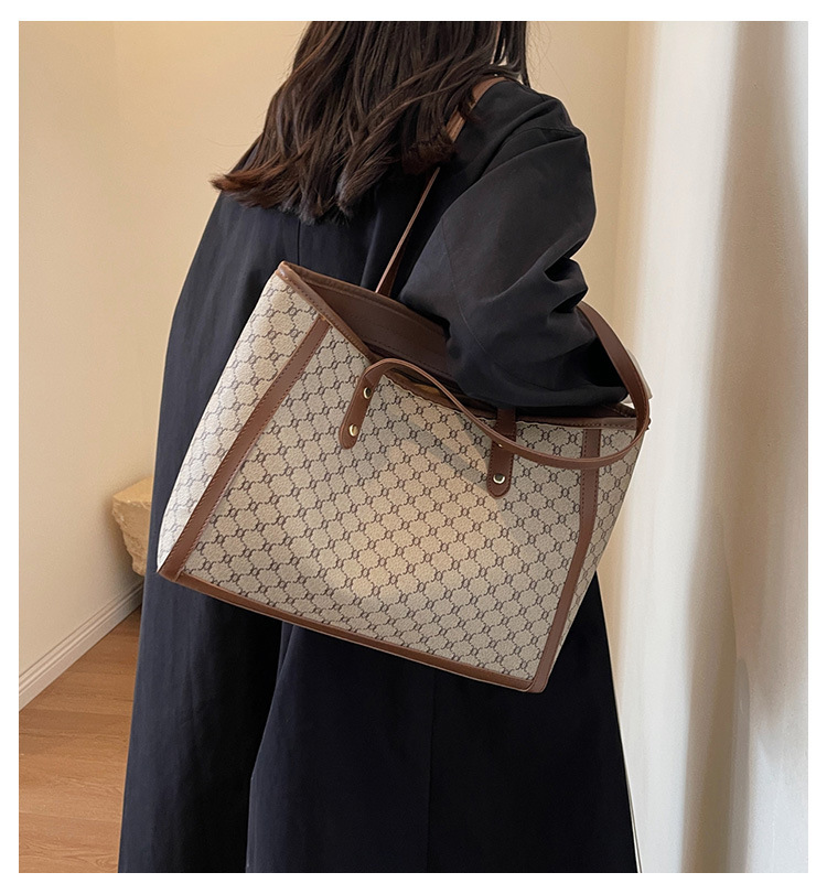 High-end, stylish, versatile, hand-carry bag for women, 2025 new trendy and popular single-shoulder bag with large capacity tote bag full figure