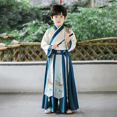 Children's Hanfu 2024 New Spring and Autumn Style Chinese Style Xianxia Children's Ancient Costume National Style Little Prince Dragon Year Set Wholesale