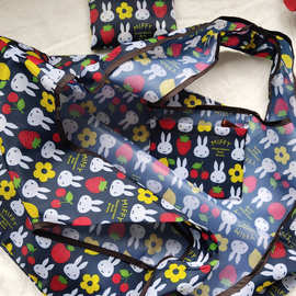 QTB6可爱兔子大号折叠购物袋超市购物便携手提袋出差旅行收纳