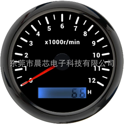 Light Speedometer, Ship Yacht — automobile instrument - cx8207b-12k-speed-red-light