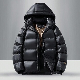 E 87143 Black Gold Winter Hooded Jacket �ڽ��޷� �羳�W