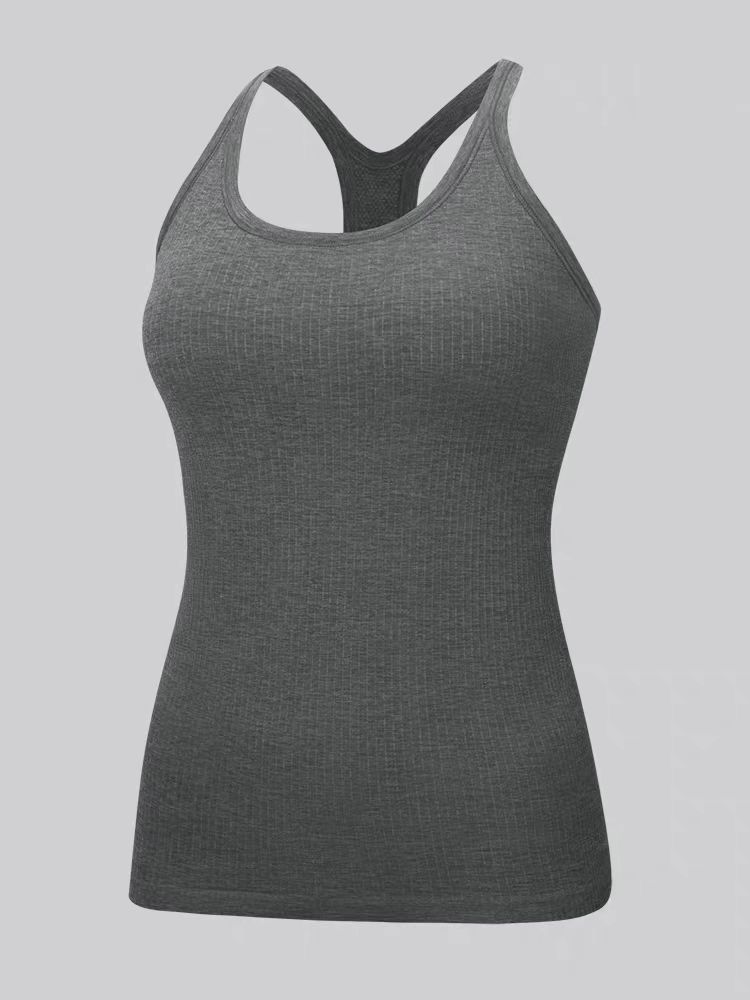 Camiseta sin mangas acanalada al por mayor, estilo yoga, deportiva, ajustada, estilo lululemon, lw1cjus